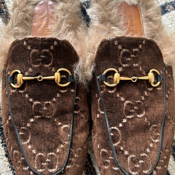 GUCCI VELVET MULES - Picture 7 of 8
